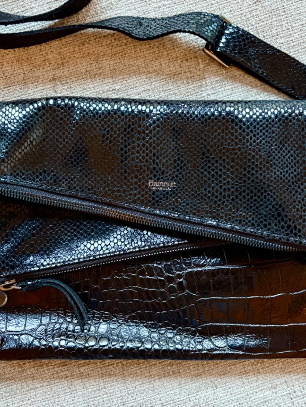 Hammitt Dillon Crocodile Embossed Crossbody (size Medium) - Excellent Condition - Picture 2 of 14